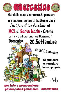 Domenica 20 a Crema il mercatino delle cose usate