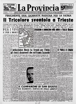 Firmata la riannessione di Trieste all'Italia