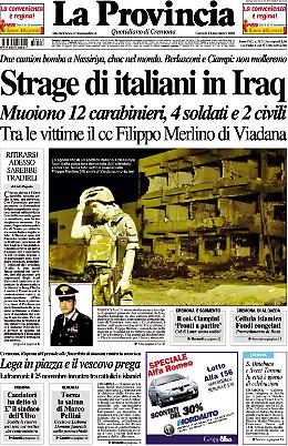 Diciotto italiani sono stati massacrati a Nassiriya