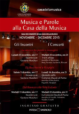 Musica e parole alla Casa della Musica di Parma