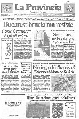 Bucarest. La città è in fiamme e Ceausescu è in fuga - Berlino. Riapre la porta di Brandeburgo