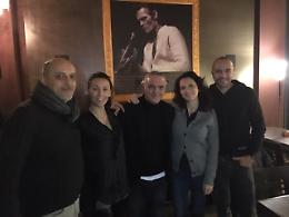 Giorgio Panariello ieri in città 
ha fatto tappa al Chocabeck