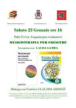 'Musicoterapia per crescere' con Laura Gamba, Claudio Ardigò e Marina Grazioli 