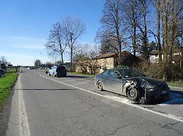 Le immagini dell'incidente avvenuto sulla Codognese