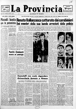 E' stato catturato il bandito Renato Vallanzasca. Alla vista dei carabinieri ha implorato pietà