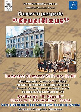 Crema. Domenica 13 marzo il Concerto pasquale “Crucifixus”  