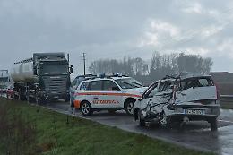 Le foto dell'incidente sull'Asolana avvenuto nei pressi di Martignana