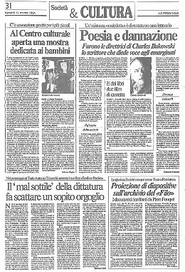 Termina a 74 anni l'esistenza 'maledetta' del poeta e scrittore Charles  Bukowski