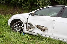 L'incidente tra due Golf Volkswagen sulla Castelleonese