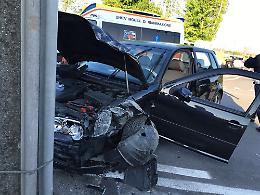 Le immagini dello scontro che ha coinvolto un'auto e una moto a Grontardo