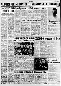 I campioni cremonesi, olimpici e mondiali, della boxe, del calcio e del canottagio