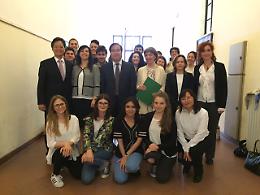I  rappresentanti della HangZhou Foreign Languages School al liceo Manin