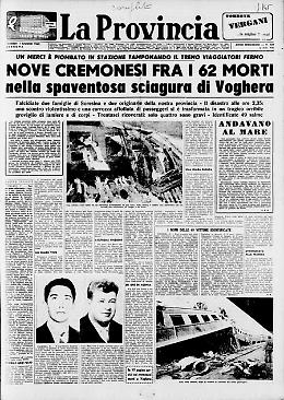 Nove cremonesi fra i 62 morti della spaventosa sciagura di Voghera