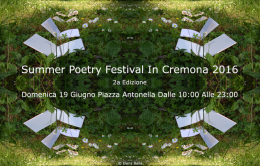 Summer Poetry Festival a Cremona