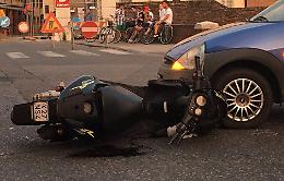 Scontro auto-motorino, 57enne all'ospedale