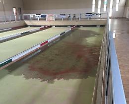 Temporale, bocciodromo allagato