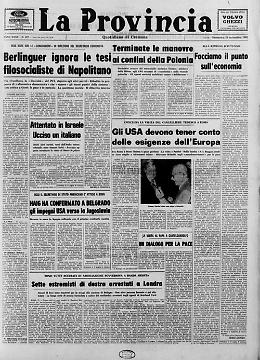 Berlinguer ignora le tesi filosocialiste di Napolitano 
Terminate le manovre ai confini della Polonia