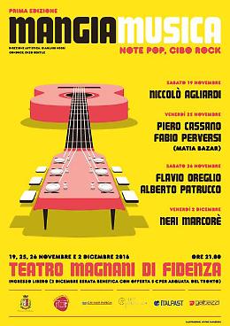 Mangiamusica, nuova rassegna  che unisce le "Note pop" con il "Cibo rock"