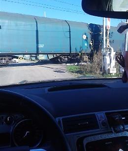Treno merci in transito, ma le sbarre restano su