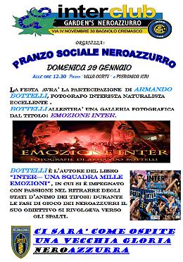 Befana nerazzurra a Bagnolo Cremasco
con il Garden's Neroazzurro - Interclub 