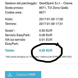 Con l'app il parcheggio in città costa di più