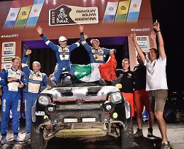 Cabini nella storia della Dakar, al traguardo con una Panda