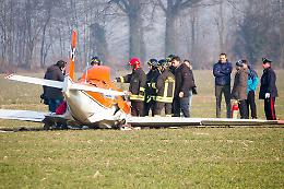 L'incidente dell'ultraleggero precipitato