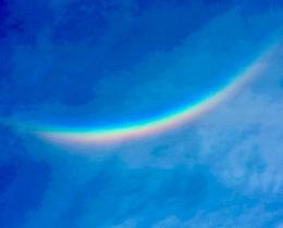 Bassa Piacentina, lo spettacolare arcobaleno 'al contrario'