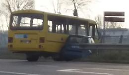 Autobus finisce fuori strada