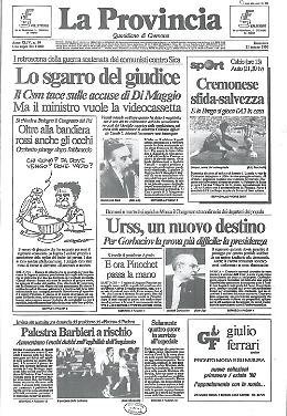 * I retroscena della guerra scatenata dai comunisti contro Sica - * Si chiude a Bologna il Congresso del Pci - * Urss un nuovo destino