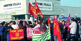 L'Ametek se ne va, novanta dipendenti  col fiato sospeso