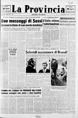 * Due messaggi di Sossi - * Schmidt successore di Brandt 