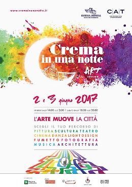 'Crema in una notte - Art edition' sarà il 2 e il 3 giugno