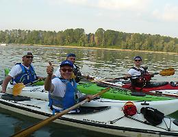 Gli intrepidi del kayak, pagaiate e fatica verso Venezia