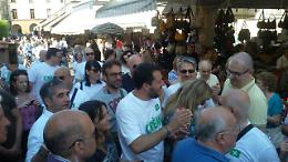 Matteo Salvini al mercato di via Verdi