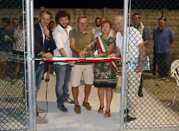 Inaugurato il campo di calcio a sette in erba sintetica