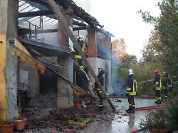 Rogo nel fienile, struttura semidivorata dal fuoco