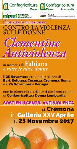 In piazza le “Clementine Antiviolenza” di Confagricoltura Donna
