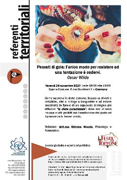 Rapporto con il cibo, evento gratuito