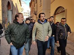 Matteo Salvini tra gli stand della Festa del Torrone