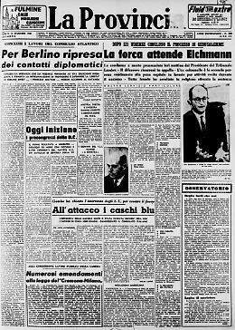Israele condanna a morte Adolf Eichman "per i delitti contro il popolo ebraico"