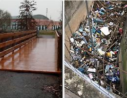 Aperto il nuovo ponte, ma degrado e inciviltà restano