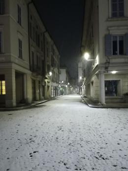 La nevicata in città