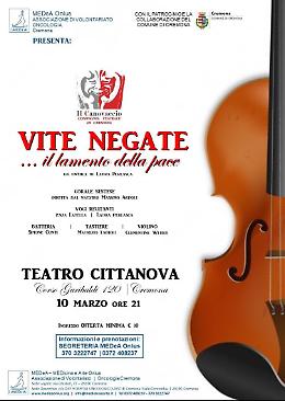 "Vite negate", il lamento della pace al Cittanova