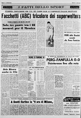 Facchetti tricolore dei superwelter e Perri 2° alla Maratona sul Tevere
