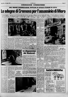 Lo sdegno di Cremona per l'assassinio di Moro