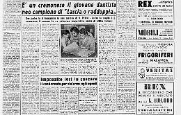 E' un cremonese il giovane dantista neo campione di "Lascia o raddoppia,,