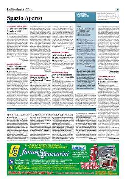 Lettere al Direttore del 14 Maggio