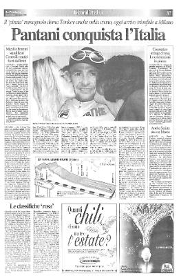 Pantani conquista l'Italia