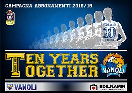 'Ten Years Together', al via la campagna abbonamenti Vanoli